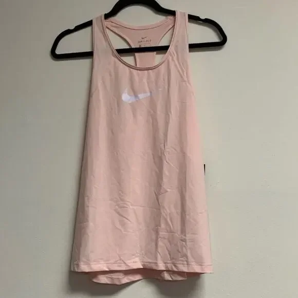 Nike Women's LARGE Pro Dri-Fit Mesh Training Tank, Echo Pink / White - Picture 1 of 6